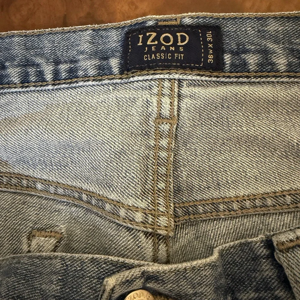 Vintage izod Classic Fit Medium Wash Blue Jeans Men's 38x30 Pants